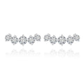 Five-Stone Set Affordable Luxury Versatile  925 Sterling Silver Earrings