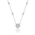 Mossanite Star-Shaped Pendant in 925 Sterling Silver  Collarbone Necklace