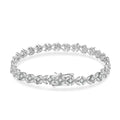 Mossanite Floral Pattern Full-Set 925 Sterling Silver Bracelet