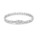White D Color Moissanite Oval And Round Alternating Tennis Bracelet S925 Sterling Silver Fine Electroplated Elegant Fashion Chain Bracelet For Women Men Anniversary Gift Jewelry