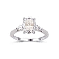 Sophisticated and Exquisite Moissanite 925 Sterling Silver Ring