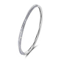 Geometric Twisted Mobius Moissanite 925 Sterling Silver Bangle