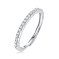 Moissanite Geometric Design Minimalist Fashion Silver 925 Sterling Silver Adjustable Ring