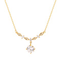 Cubic Zirconia Marquise Link Drop S925 Sterling Silver Clavicle Chain Necklace