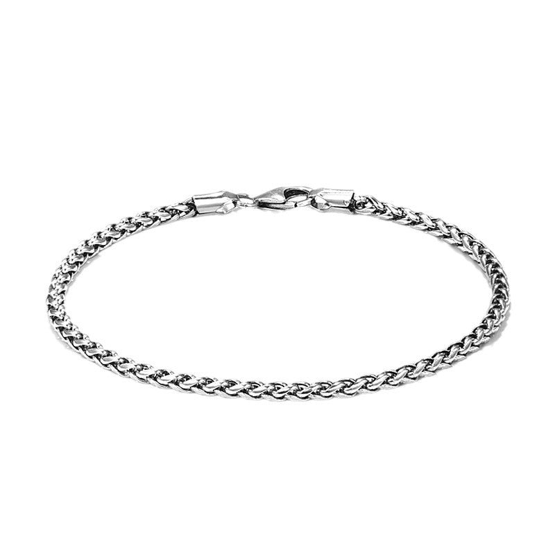 Braided Dragon Bone Chain 925 Sterling Silver Bracelet
