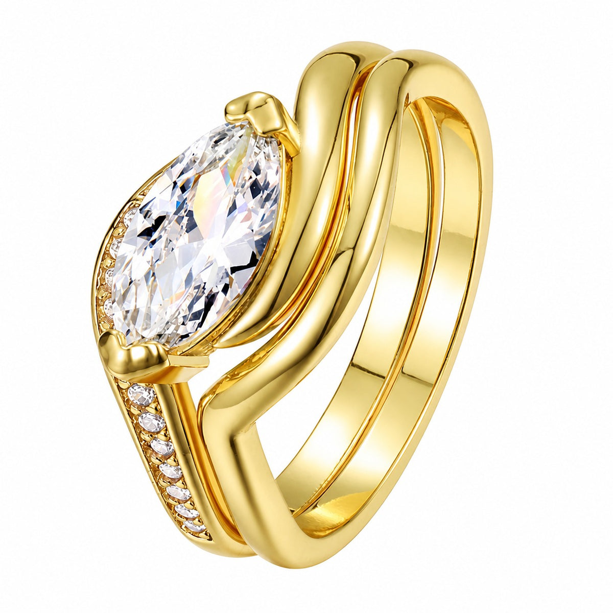 Marquise Cut Vintage-Style High-Quality Moissanite 925 Sterling Silver Ring