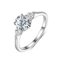 Elegant Three Stone Moissanite Ring 925 Sterling Silver Oval Cut Center With Pear Side Stones Geometric Minimalist Fashion Ring for Women Wedding Anniversary Party Gift Jewelry