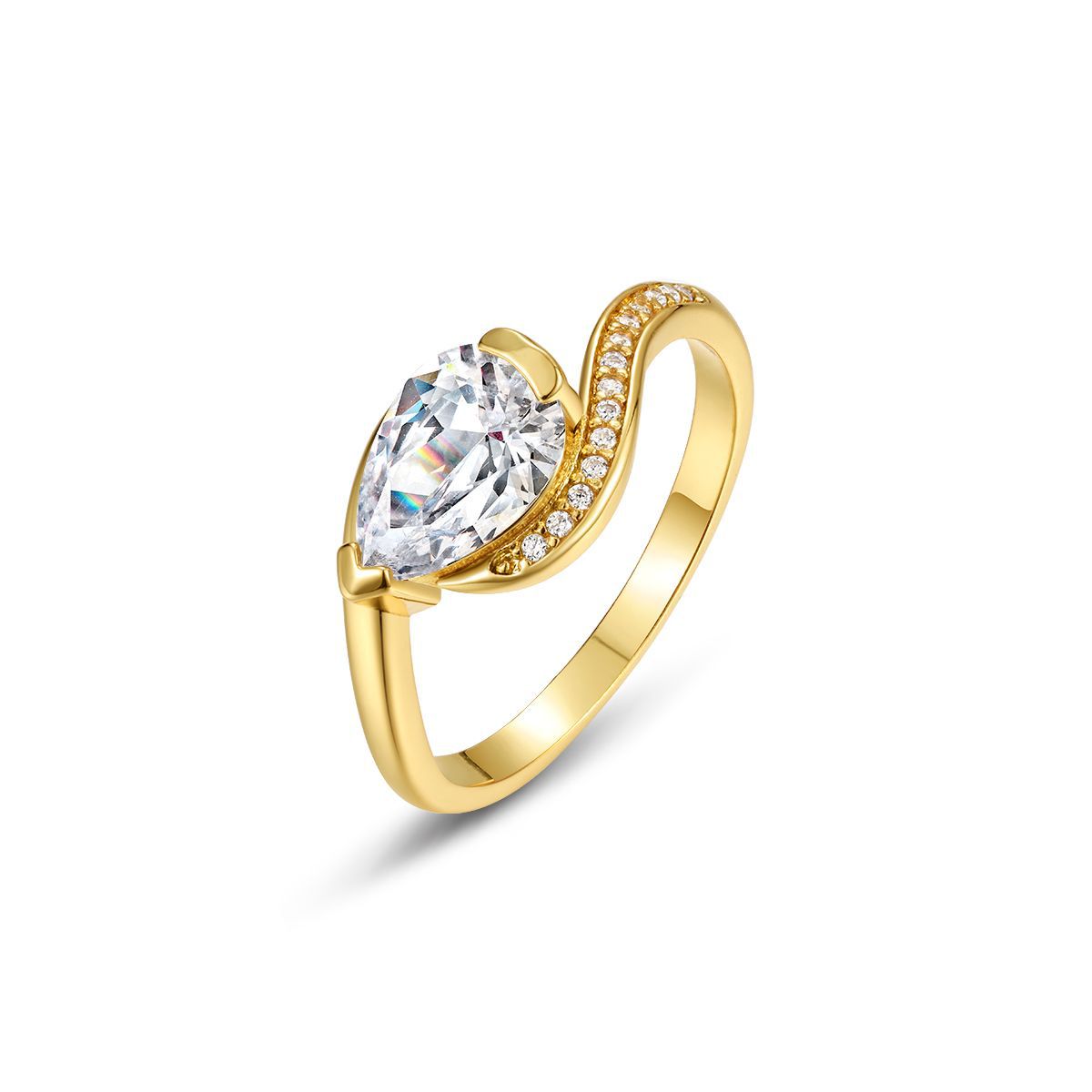 Affordable Luxury Moissanite Teardrop 925 Sterling Silver Ring