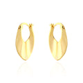 Irregular Geometric 925 Sterling Silver Chunky Teardrop Huggie Hoop Earrings