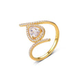 Pear Cut Moissanite Halo   925 Sterling Silver Wrap Style Pavé Band Fashion Ring