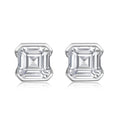 Square Moissanite 925 Sterling Silver Stud Earrings