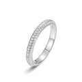 Three Row Full Set Ring Moissanite 925 Sterling Silver Ring