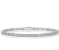 Geometric Square Link Moissanite  925 Sterling Silver Tennis Bracelet