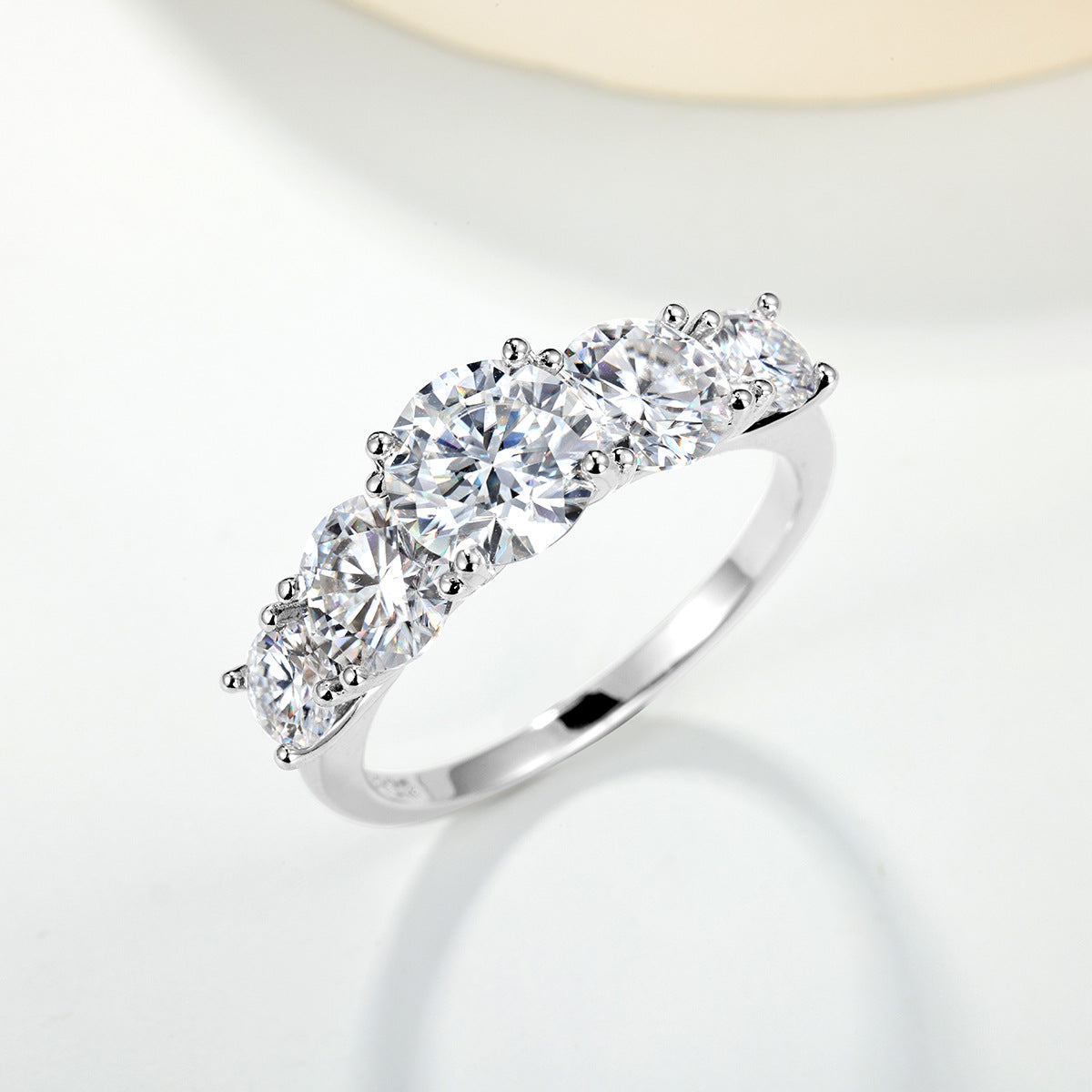Sparkling  Affordable Luxury  Mossanite 925 Sterling Silver Ring