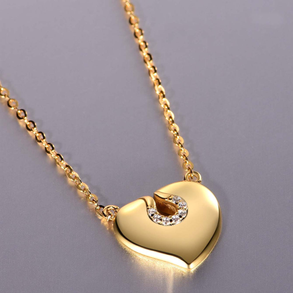 Heart Shape Moissanite 925 Sterling Silver Pendant Minimalist Clavicle Necklace