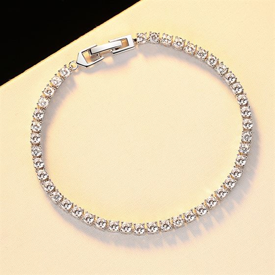 0.2ct 0.5ct Elegant CZ 925 Sterling Silver Bracelet