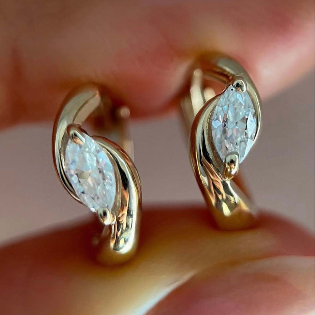 Stylish and Versatile Moissanite Earrings  925 Sterling Silver Earrings