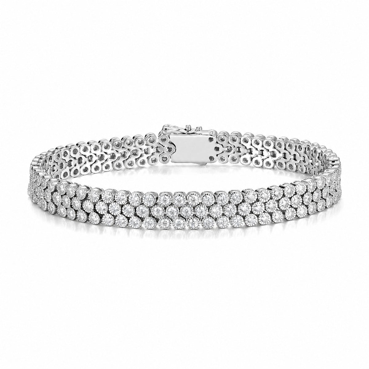 Simple Elegant and Versatile: Moissanite 925 Sterling Silver Bracelet