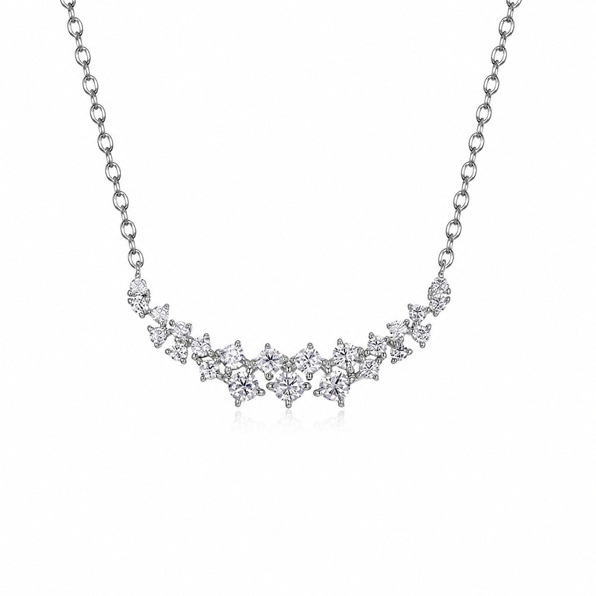 Starry Sky Clavicle Chain Moissanite 925 Sterling Silver Necklace