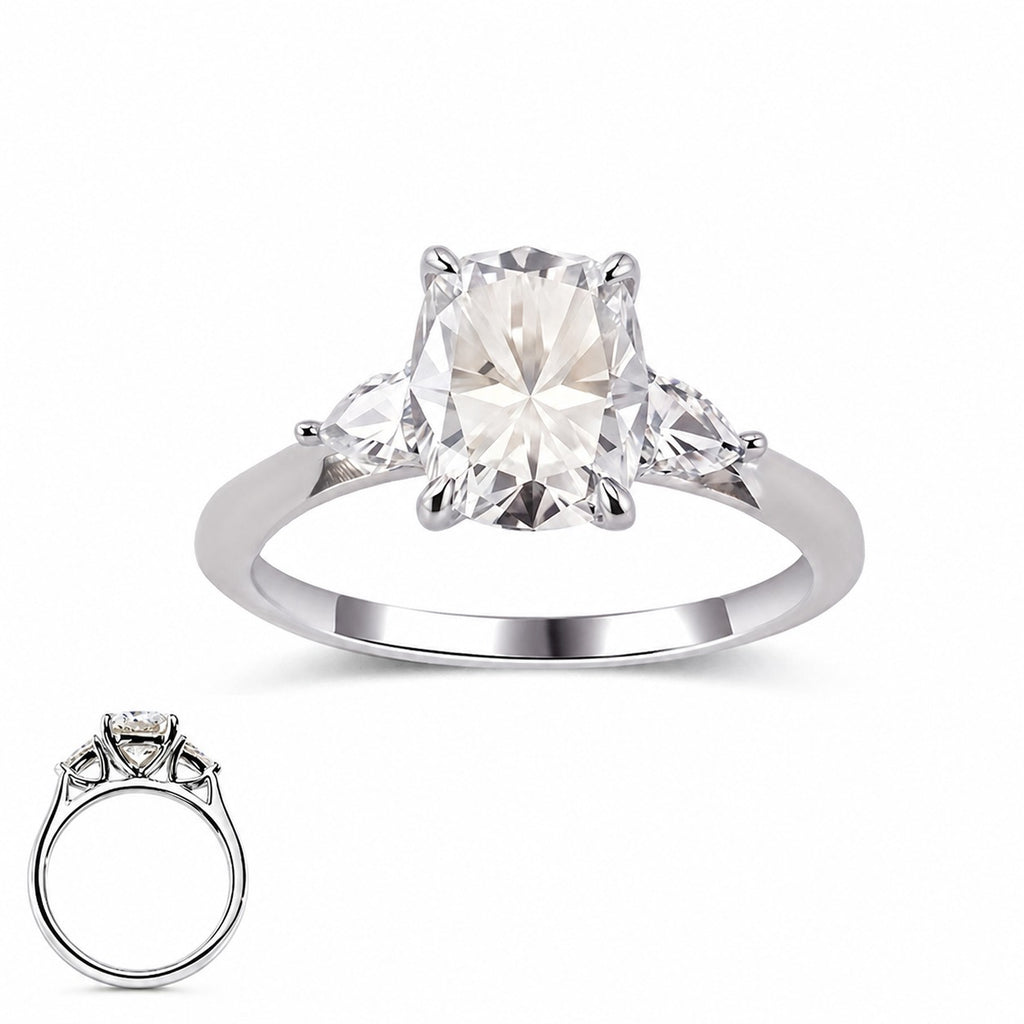Sophisticated and Exquisite Moissanite 925 Sterling Silver Ring