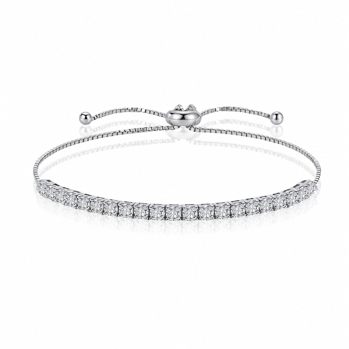 Lightly Luxurious European-Style Moissanite  925 Sterling Silver Bracelet