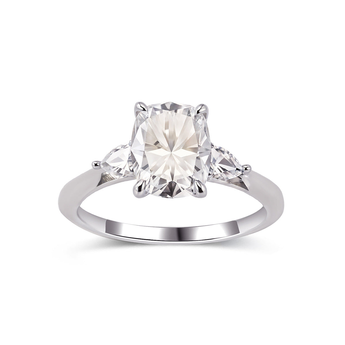 Sophisticated and Exquisite Moissanite 925 Sterling Silver Ring