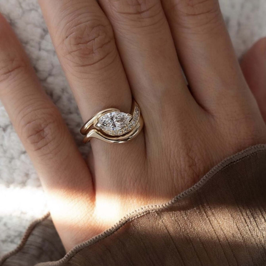 Marquise Cut Vintage-Style High-Quality Moissanite 925 Sterling Silver Ring