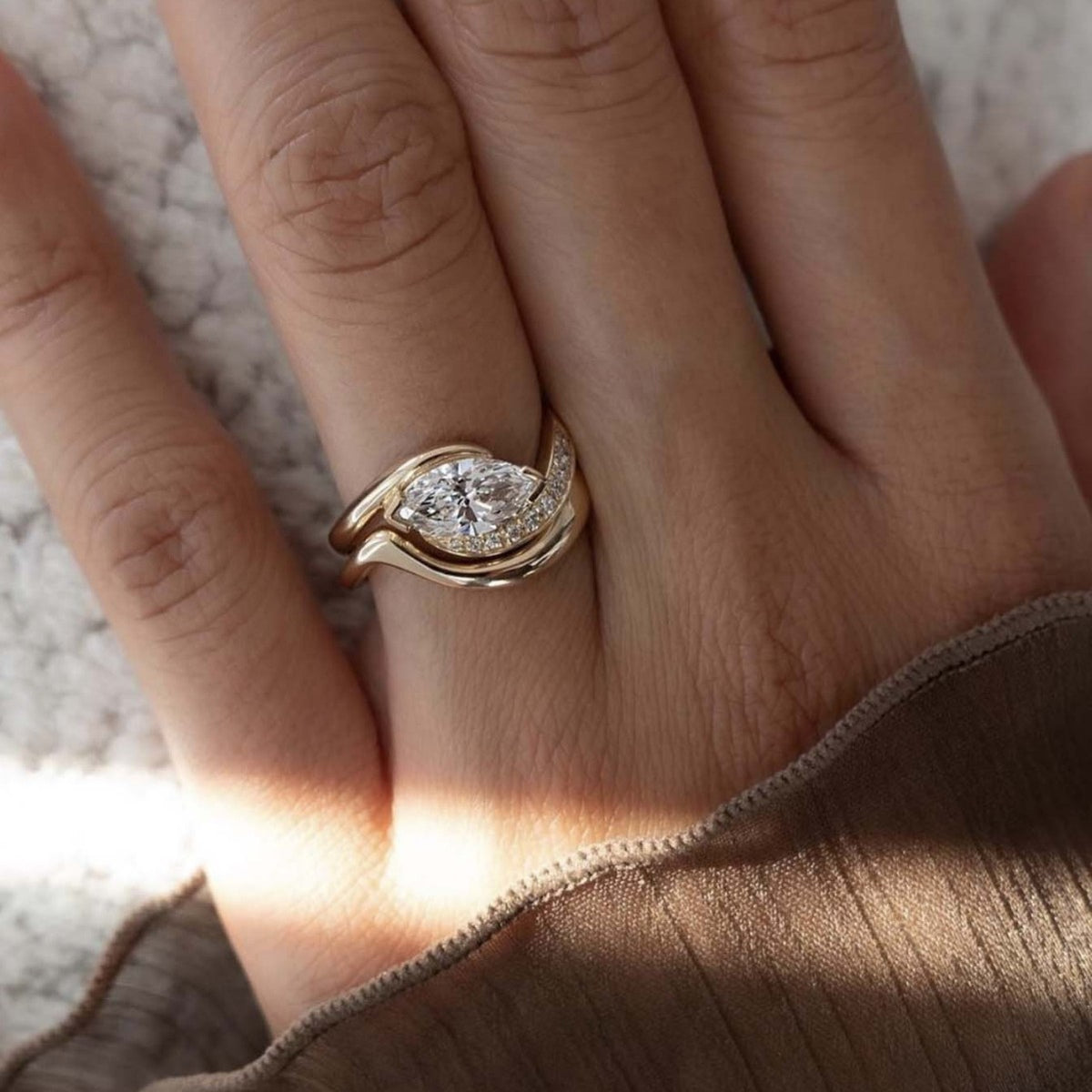 Marquise Cut Vintage-Style High-Quality Moissanite 925 Sterling Silver Ring