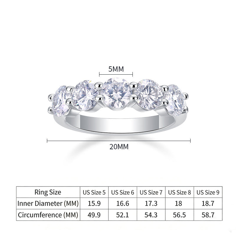 Moissanite Stones 18K Gold Plating Geometric Design Elegant 925 Sterling Silver Ring