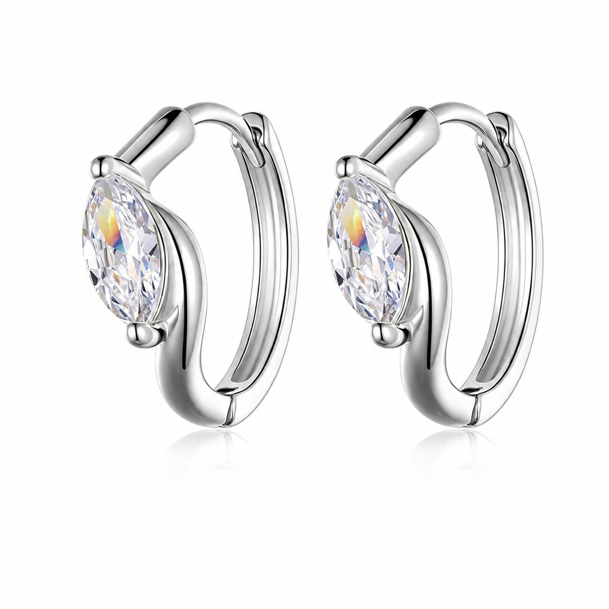Stylish and Versatile Moissanite Earrings  925 Sterling Silver Earrings
