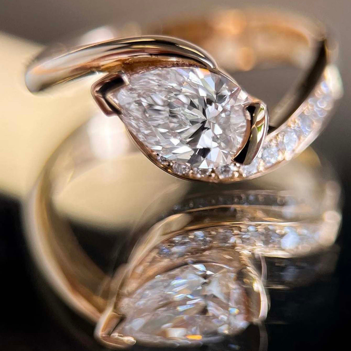 Affordable Luxury Moissanite Teardrop 925 Sterling Silver Ring