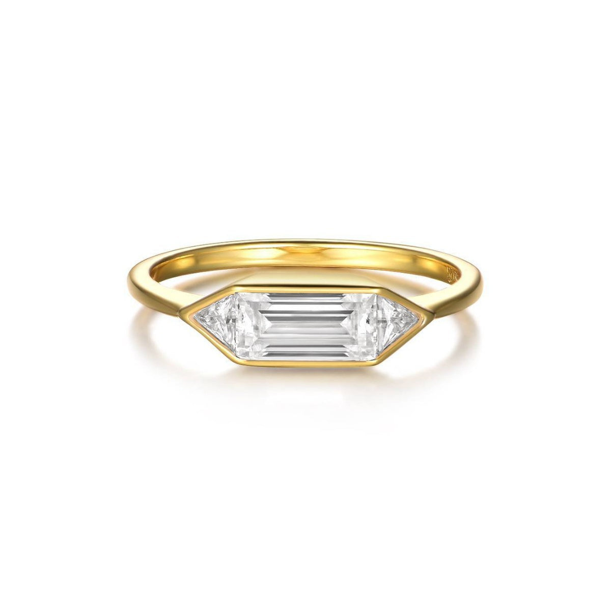 Minimalist Lightly Luxurious Geometric Moissanite 925 Sterling Silver Ring