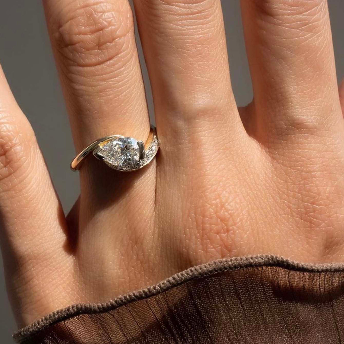 Affordable Luxury Moissanite Teardrop 925 Sterling Silver Ring