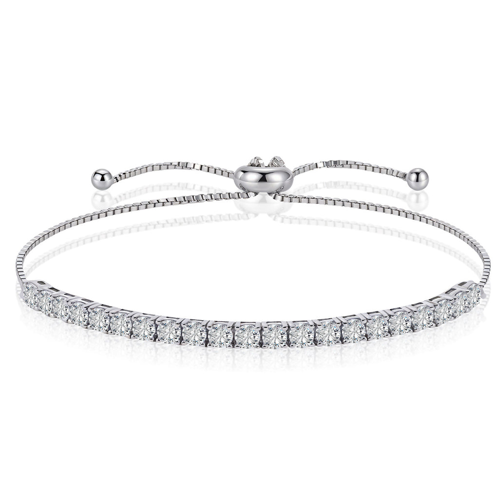 Lightly Luxurious European-Style Moissanite  925 Sterling Silver Bracelet